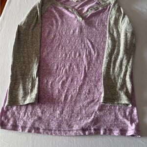 Aeropostale Heathered Lavender and Gray 3/4 Sleeve Tee
